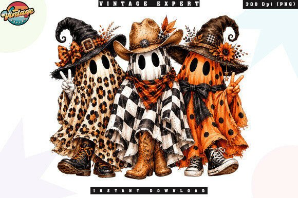 Download Western Ghost Friends Halloween PNG - Western Collection
