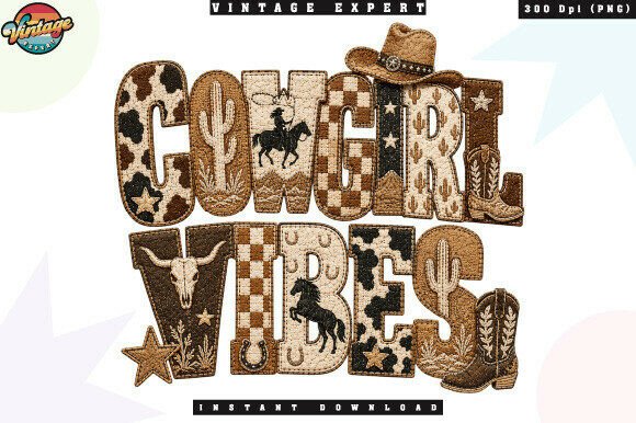 Download Cowgirl Vibes Western Patchwork PNG - Western Collection