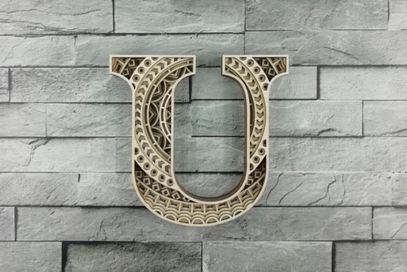 Download Layered Letter U, Layered Letters SVG - Layered letters Collection